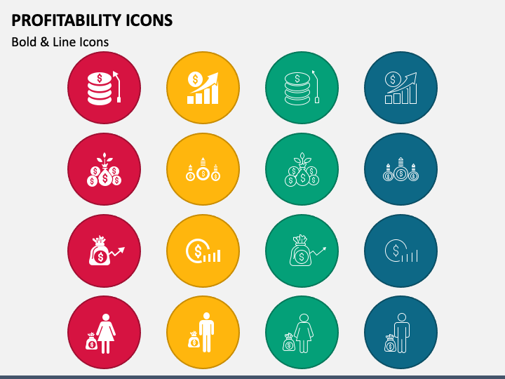 Profitability Icons PPT Slide 1
