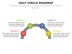 Half Circle Roadmap PPT Slide 3