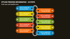 Stylish Process Infographic - 10 Steps PPT Slide 1