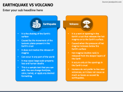 Earthquake Vs Volcano PowerPoint Template and Google Slides Theme