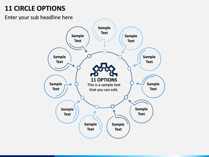 11 Circle Options PPT Slide 1