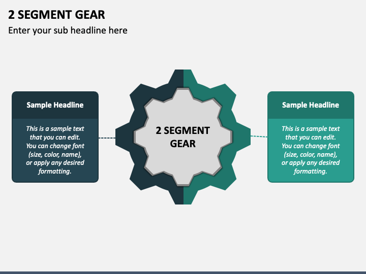 2 Segment Gear PPT Slide 1