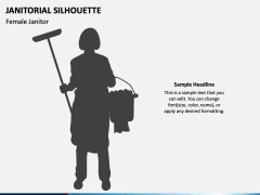 Janitorial Silhouette PPT Slide 4