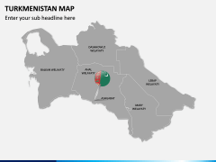 Turkmenistan Map PPT Slide 3