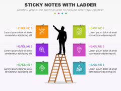 Sticky Notes with Ladder PPT Slide 5