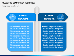 Pole with 2 Comparison Text Boxes PPT Slide 2