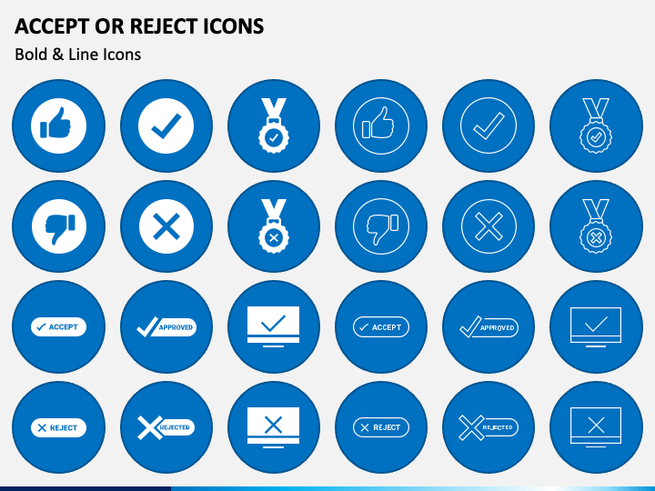 accept reject icons