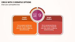 Circle with 2 Versatile Options PPT Slide 1