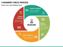 4 Segment Circle Process PPT Slide 2