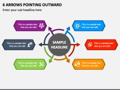 6 Arrows Pointing Outward PPT Slide 1
