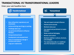 Transactional Vs Transformational Leaders PowerPoint and Google Slides ...