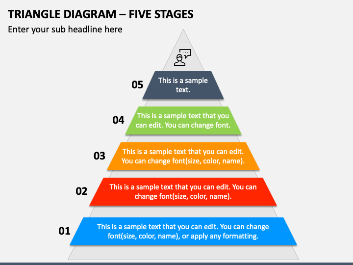 Triangle Diagram - Five Stages PPT Slide 1