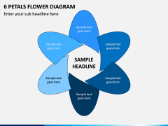 6 Petals Flower Diagram PPT Slide 1