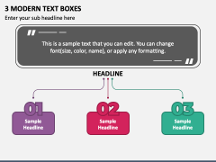 3 Modern Text Boxes PPT Slide 1