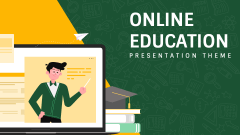 Online Education Presentation Theme PPT Slide 1