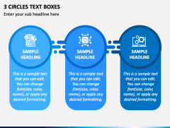 3 Circles Text Boxes PPT Slide 2