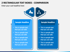 2 Rectangular Text Boxes - Comparison PPT Slide 2