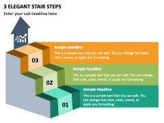 3 Elegant Stair Steps PPT Slide 2