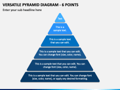 Versatile Pyramid Diagram - 6 Points PPT Slide 2