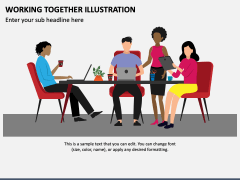 Working Together Illustration For PowerPoint And Google Slides - PPT Slides