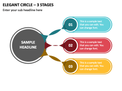 Elegant Circle - 3 Stages PPT Slide 2