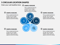 5 Circular Location Shapes PPT Slide 1