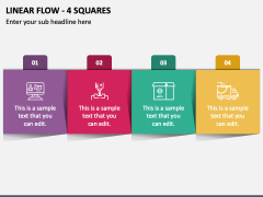 Linear Flow - 4 Squares PPT Slide 1
