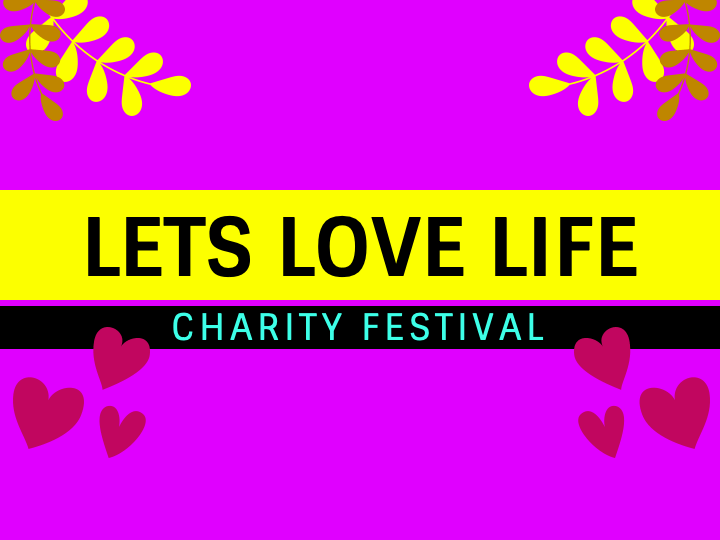 Free - Lets Love Life Charity Festival PowerPoint Template and Google  Slides Theme