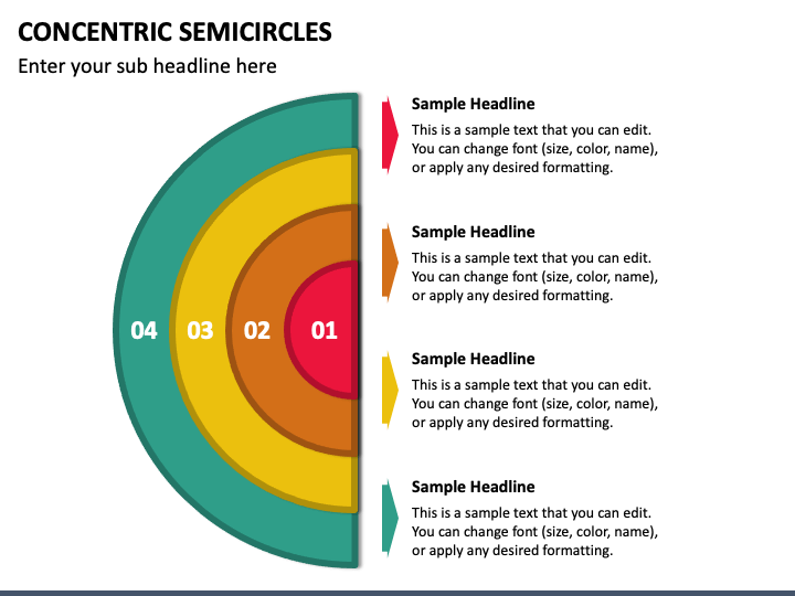 Concentric Semi Circles PPT Slide 1