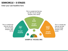 Semicircle - 3 Stages PPT Slide 2