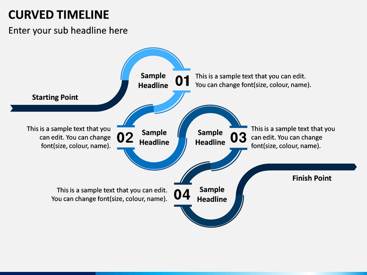 Curved Timeline Free PPT Slide 1