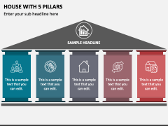 House with 5 Pillars PPT Slide 1