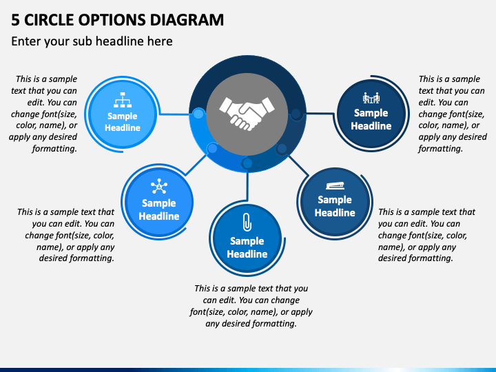 5 Circle Options Diagram PPT Slide 1