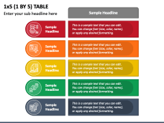 1 by 5 Table PPT Slide 1