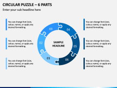 Circular Puzzle – 6 Parts PPT Slide 1
