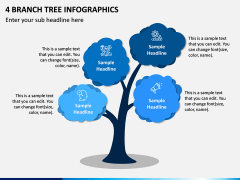 4 Branch Tree Infographics PPT Slide 1
