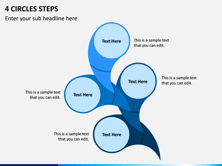 4 Circles Steps PPT Slide 1