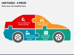 Car Puzzle - 4 Pieces PPT Slide 2