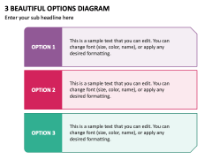 3 Beautiful Options Diagram PPT Slide 1
