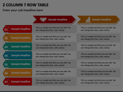 2 Column 7 Row Table Animated Presentation - SketchBubble