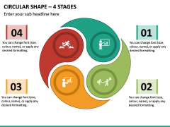 Circular Shape - 4 Stages PPT Slide 2
