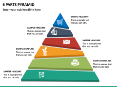 6 Parts Pyramid PPT Slide 2