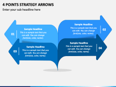 4 Points Strategy Arrows PPT Slide 1