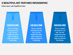 3 Beautiful Key Features Infographic PPT Slide 2