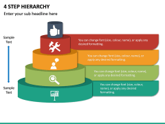 4 Step Hierarchy PPT Slide 2
