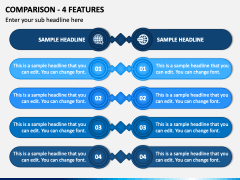 Comparison - 4 Features PPT Slide 2