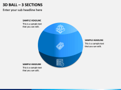 3d Ball – 3 Sections PPT Slide 1