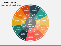11 Steps Circle PPT Slide 2