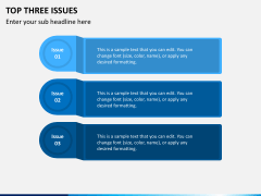 Top Three Issues PowerPoint Template - PPT Slides