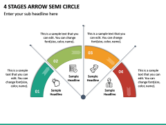 4 Stages Arrow Semi Circle PPT Slide 2